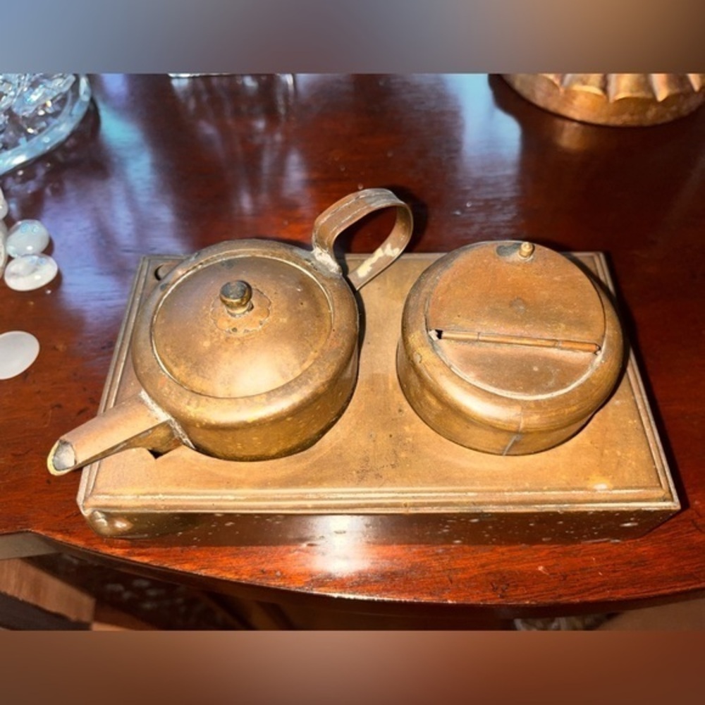 antique Japanese bronze/copper oil lantern late Edo or Meiji Era (c. 1800's).